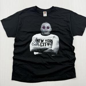 The Three Stooges -Curly With NYC Shirt/John Lennon Parody/Black/XL/2 Sided